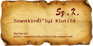 Szentkirályi Klotild névjegykártya